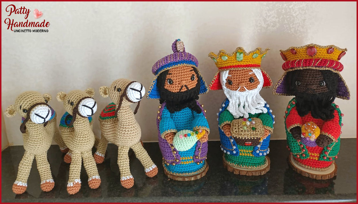 PRESEPE AMIGURUMI: Re Magi e dromedari